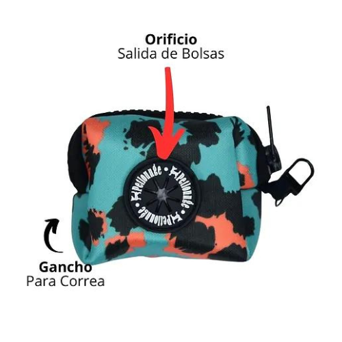 Pet Lounge Wild Porta Bolsas Mint Leopard
