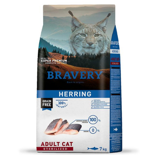 Bravery Adult Cat Sterilized Herring 7Kg