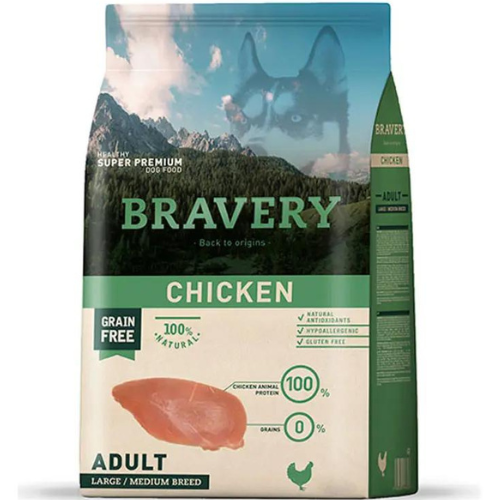 Bravery Adulto Medium Large Chicken 12Kg