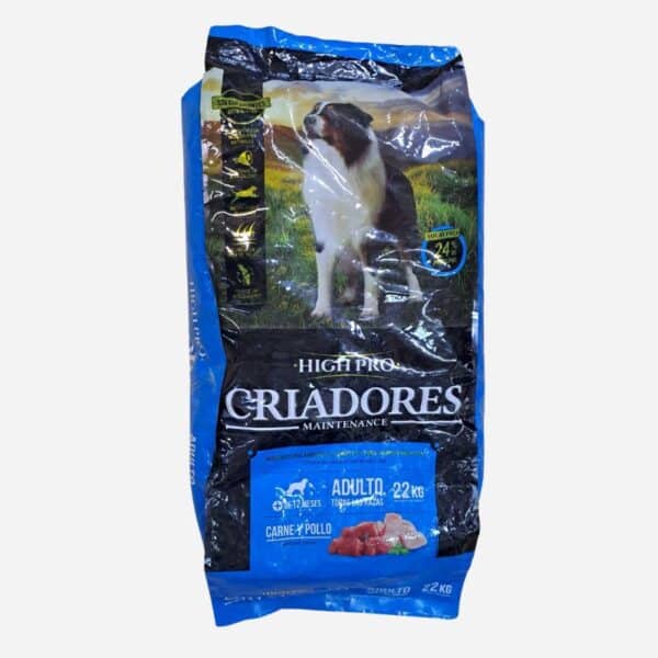 Alimento para perros adultos con alta energía criadores high pro 22 kilogramos