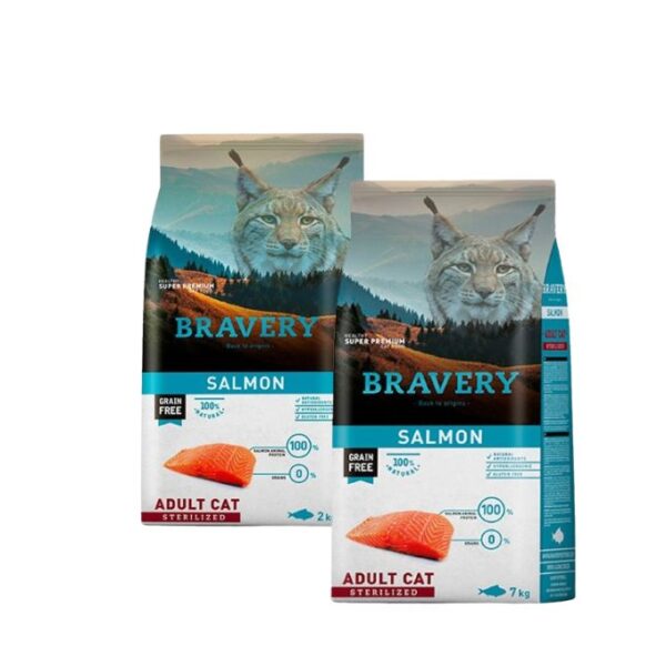 Bravery Gato Sterilized Salmon 2KG - Imagen 2