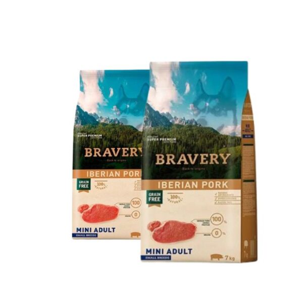 Bravery Perro Mini Adulto Iberian Pork 2kg - Imagen 2
