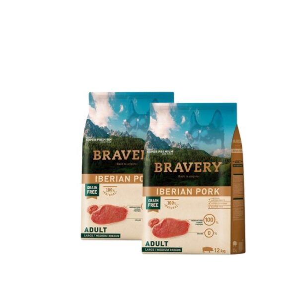 Bravery Perro Medium Adulto Iberian Pork 4kg - Imagen 2