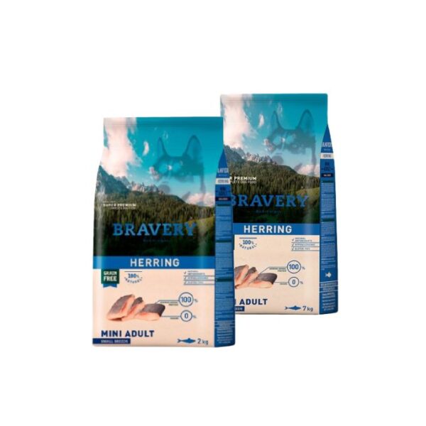 Bravery Perro Mini Adulto Arenque 2kg - Imagen 2