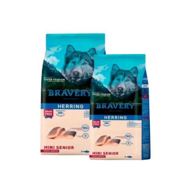 Bravery Perro Mini Senior Arenque 2kg - Imagen 2