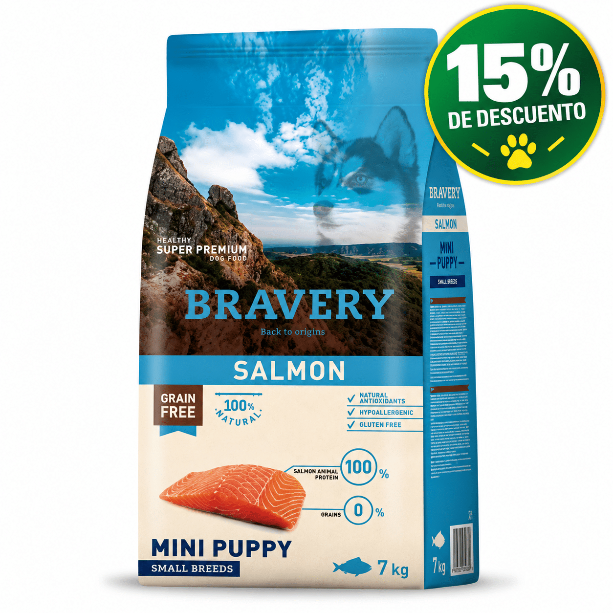 BRAVERY SALMON MINI PUPPY SMALL BREEDS 7 K.