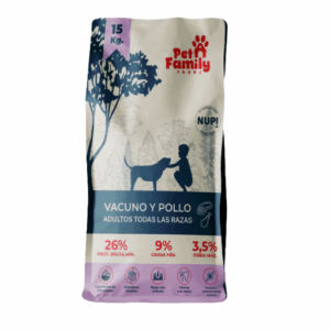 Pet family vacuno pollo perro adulto