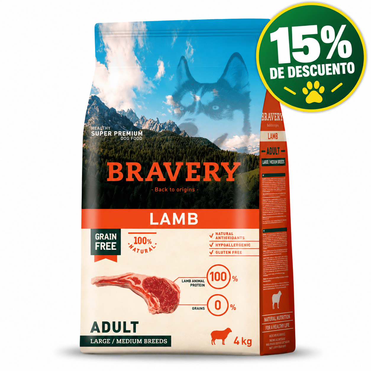 Bravery Cordero Razas Mediana a Grande