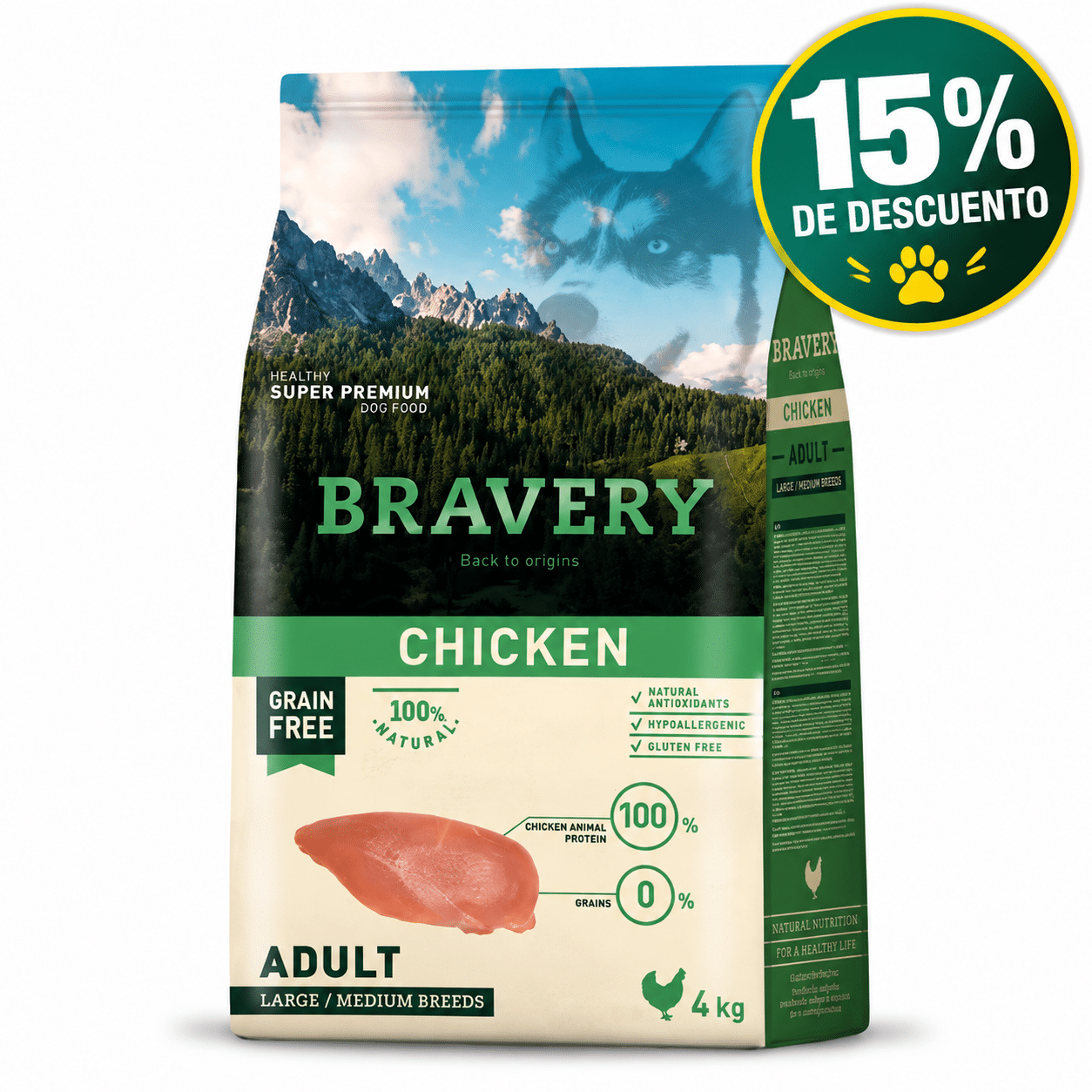 Bravery Pollo Razas Grandes y Medianas